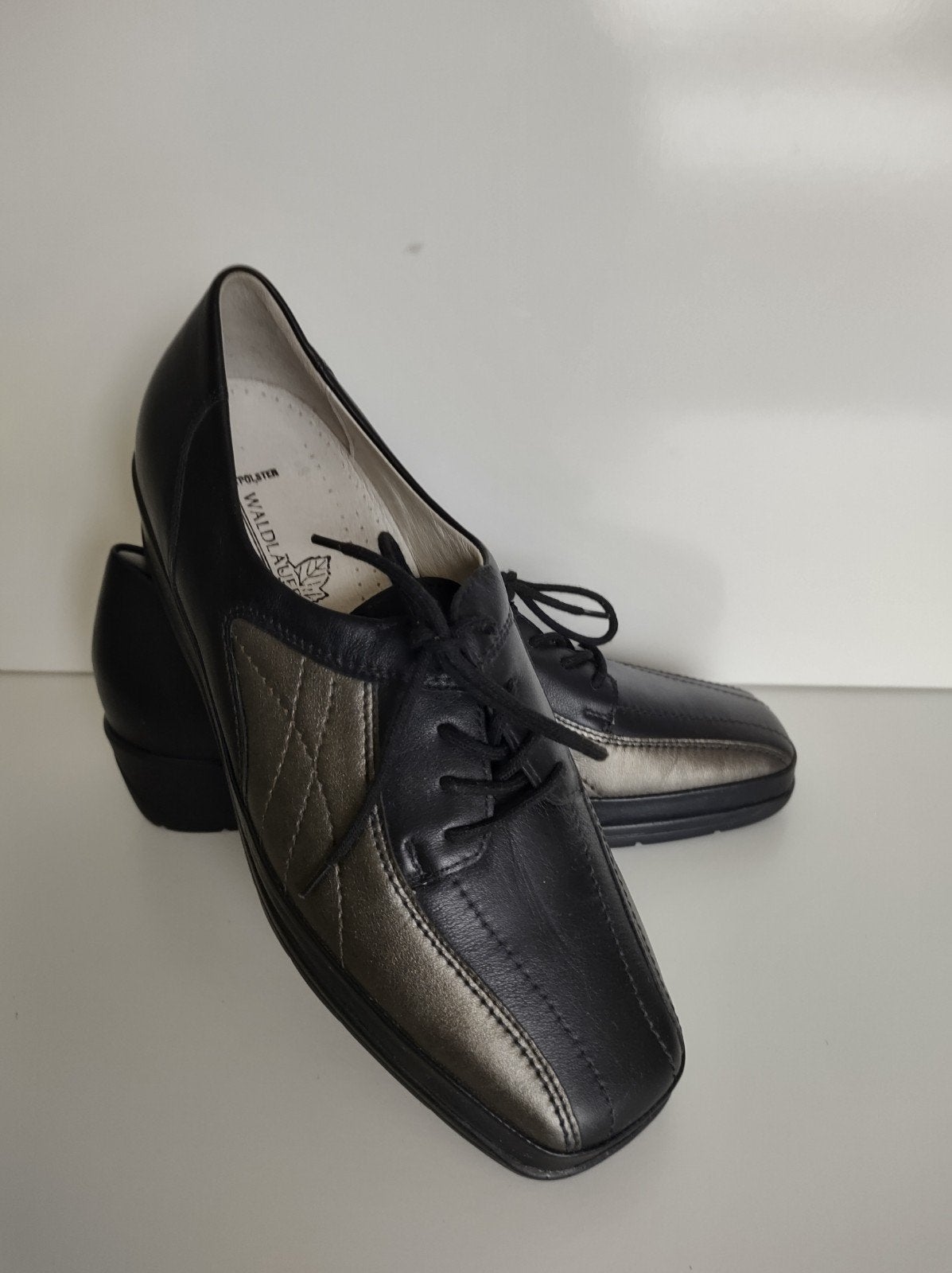Waldläufer dames veterschoenen, maat 39, zwart/brons, Kleding | Dames, Ophalen of Verzenden