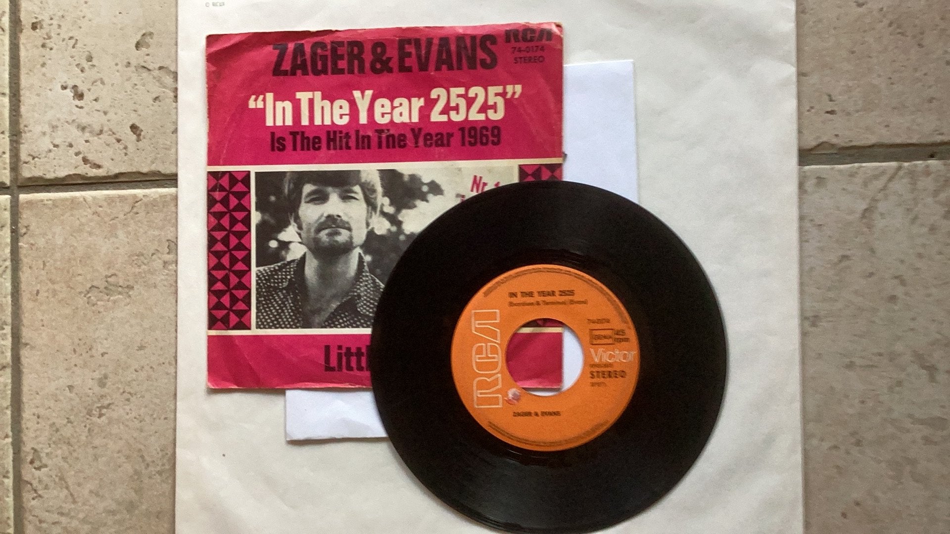 Single Zager & Evans - In the year 2525, Ophalen of Verzenden, Gebruikt, 7 inch, Pop