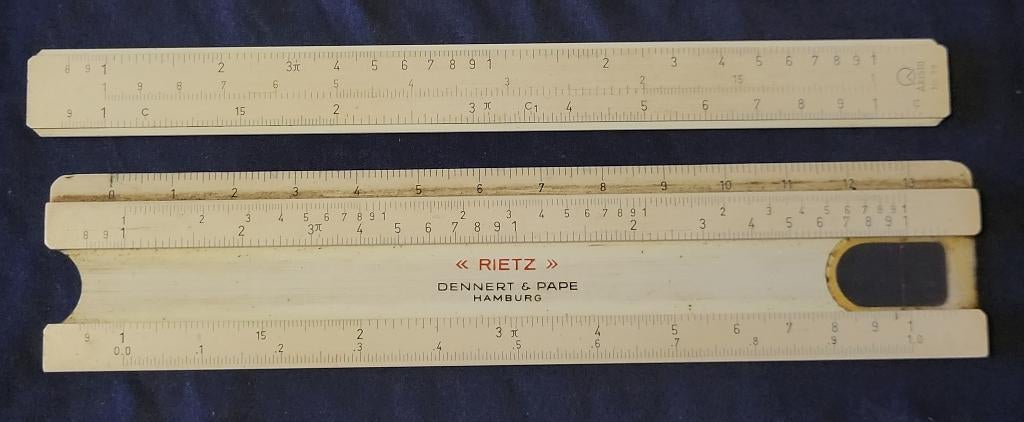 Vintage Rietz rekenliniaal, Antiek en Kunst, Ophalen