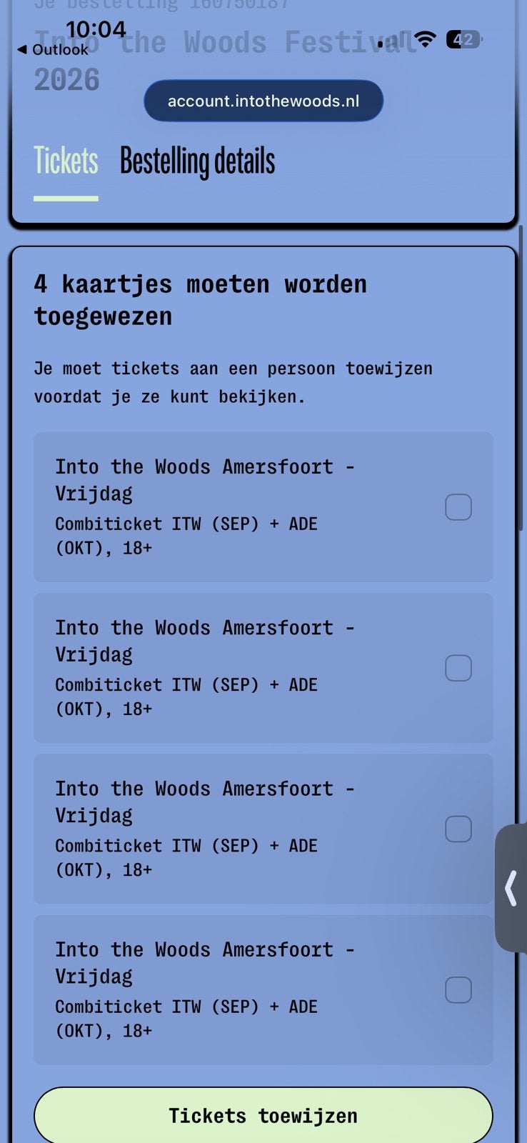 Into the Woods combi tickets: vrijdag ittw + vrijdag ADE, Drie personen of meer
