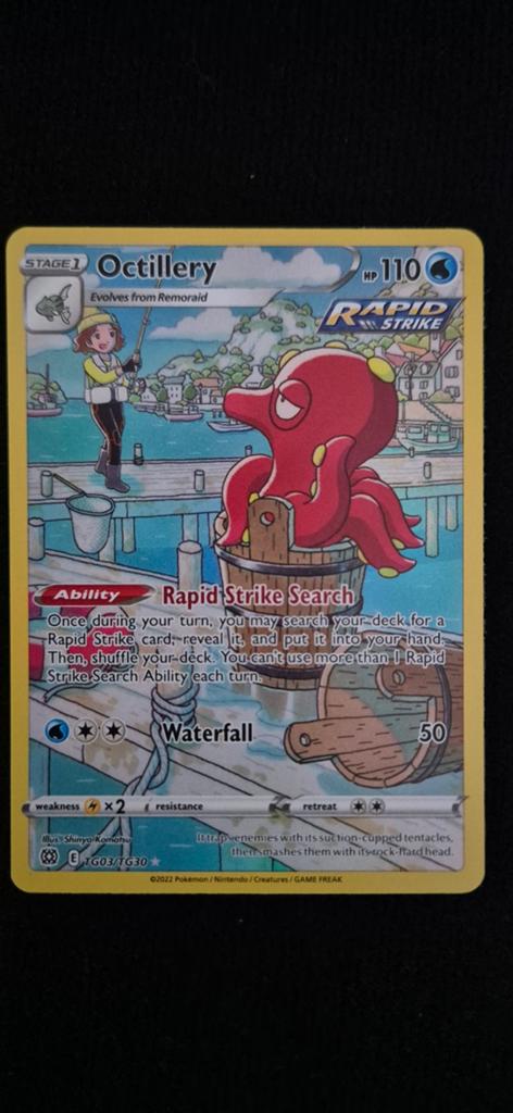 Octillery Pokémon Kaart TG03/TG30 Rapid Strike Search, Ophalen of Verzenden, Nieuw, Losse kaart