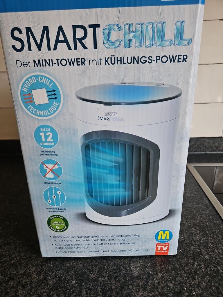 Livington Smart Chill Mini-Toren Luchtkoeler, Tafel- of Grondventilator, Minder dan 60 m³, 3 snelheden of meer, Ophalen of Verzenden