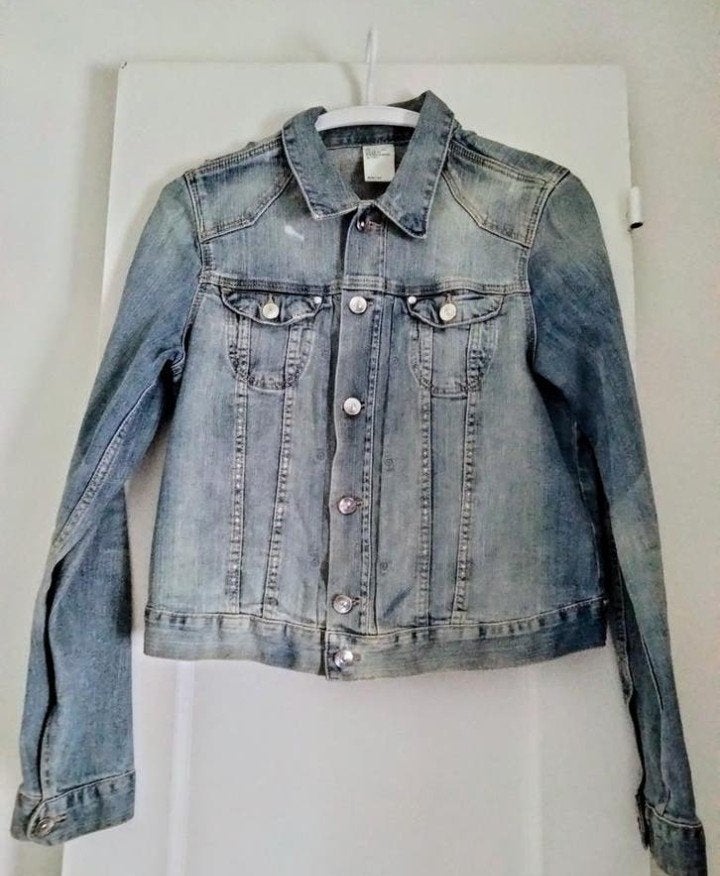 Spijkerjasje H&M zgan maat M, Maat 38/40 (M), H&M, Blauw, Ophalen of Verzenden
