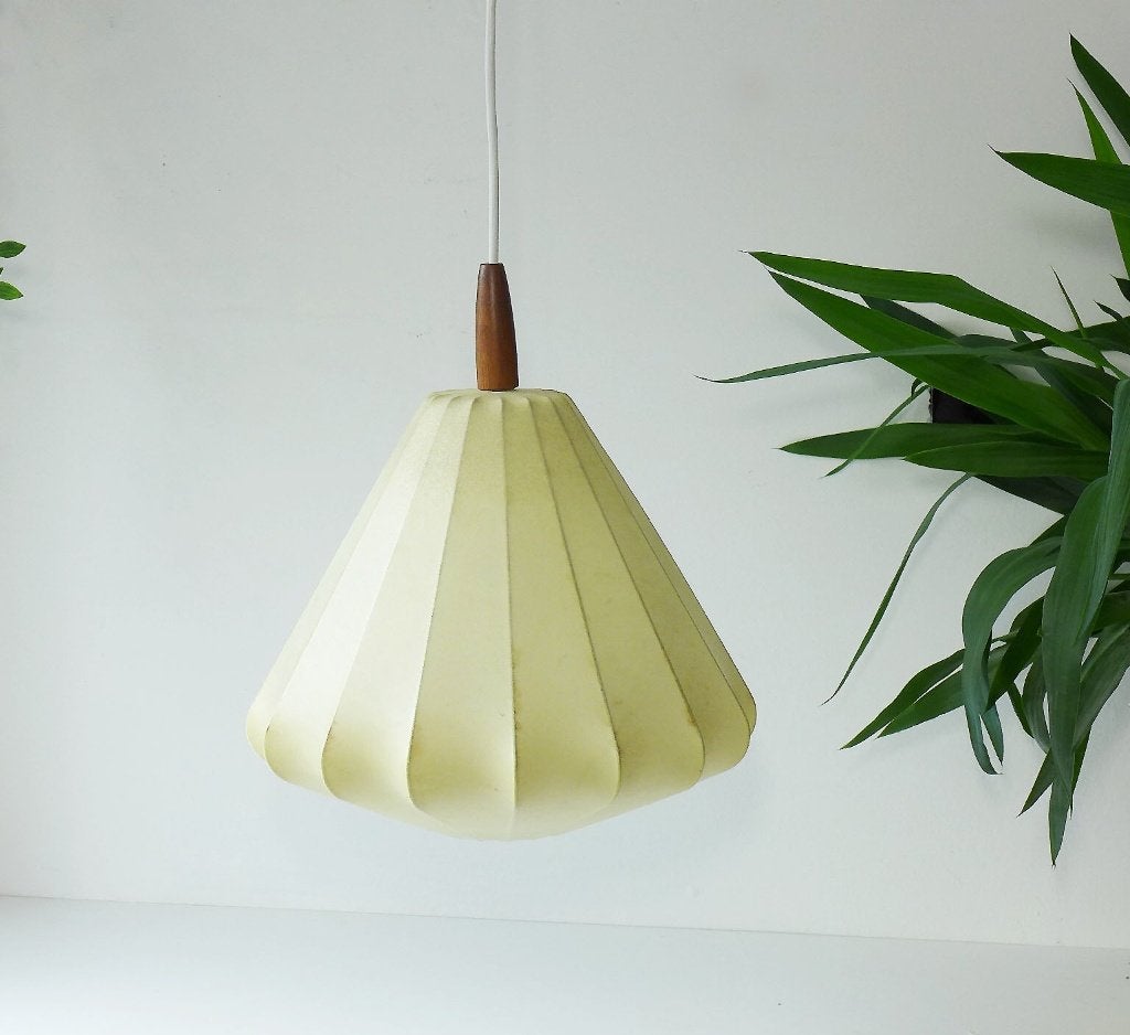 Vintage Cocoon Lamp Jaren 60 Goldkant Friedel Wauer, Huis en Inrichting, Ophalen of Verzenden