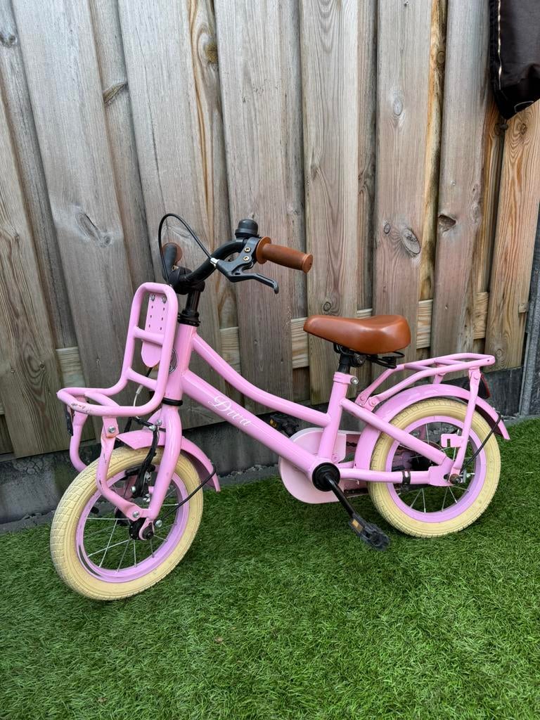 12 inch kinderfiets Roze, Ophalen, Zo goed als nieuw, 14 inch of minder