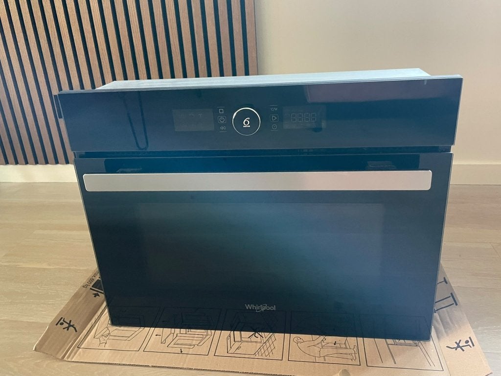 Whirlpool AMW9605/NB - inbouw combimagnetron - zwart, Ophalen, Combimagnetron, Zo goed als nieuw, Inbouw