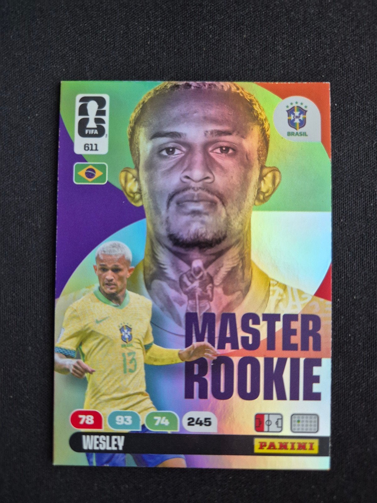 Panini FIFA World Cup 2026 Wesley, Master Rookie #611, Ophalen, Zo goed als nieuw, Buitenlandse clubs, Poster, Plaatje of Sticker