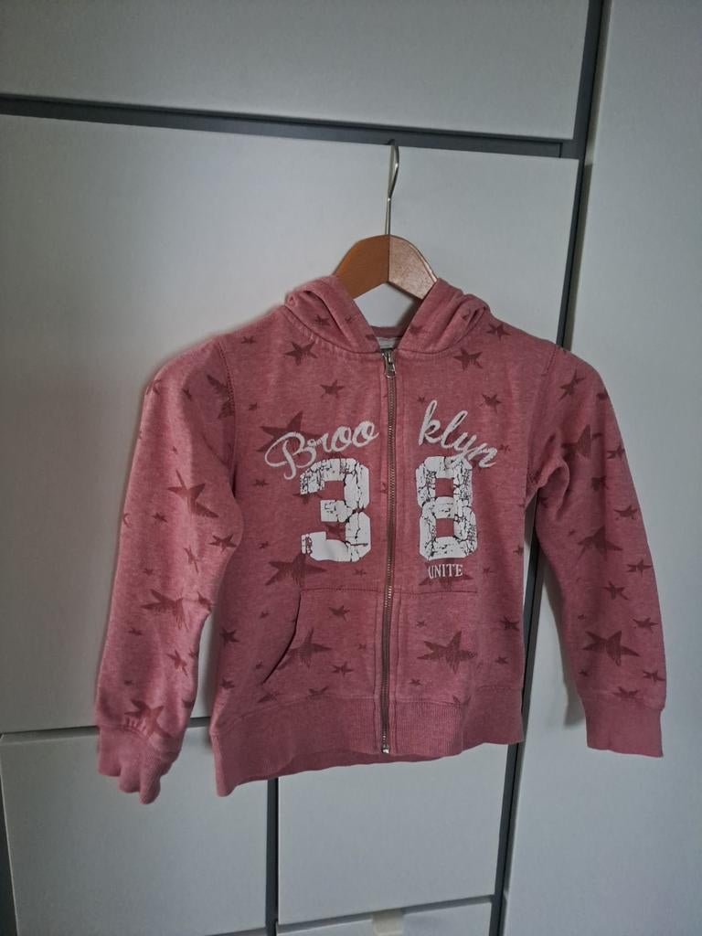 Roze vest met capuchon Europe Kids Ter Stal maat 134/140, Gebruikt, Europe Kids, Meisje, Trui of Vest