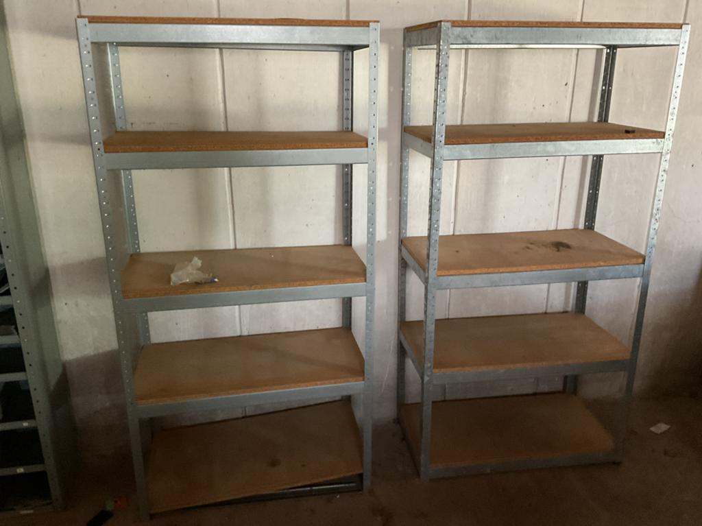 Stelling hout en metaal, Huis en Inrichting, Kasten | Stellingkasten, Ophalen, Gebruikt