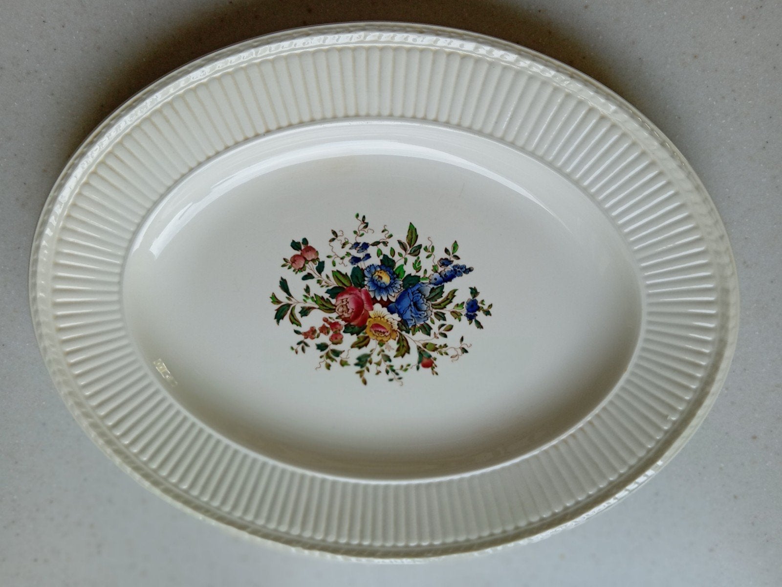 Wedgwood Conway - platte schaal en roomstelletje, Ophalen, Gebruikt, Overige typen, Vintage