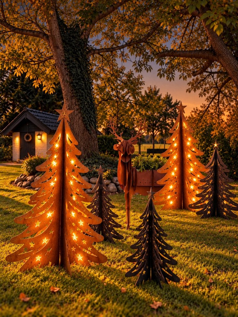 3D kerstboom van cortenstaal – demontabel & tijdloos, Diversen, Ophalen of Verzenden, Nieuw