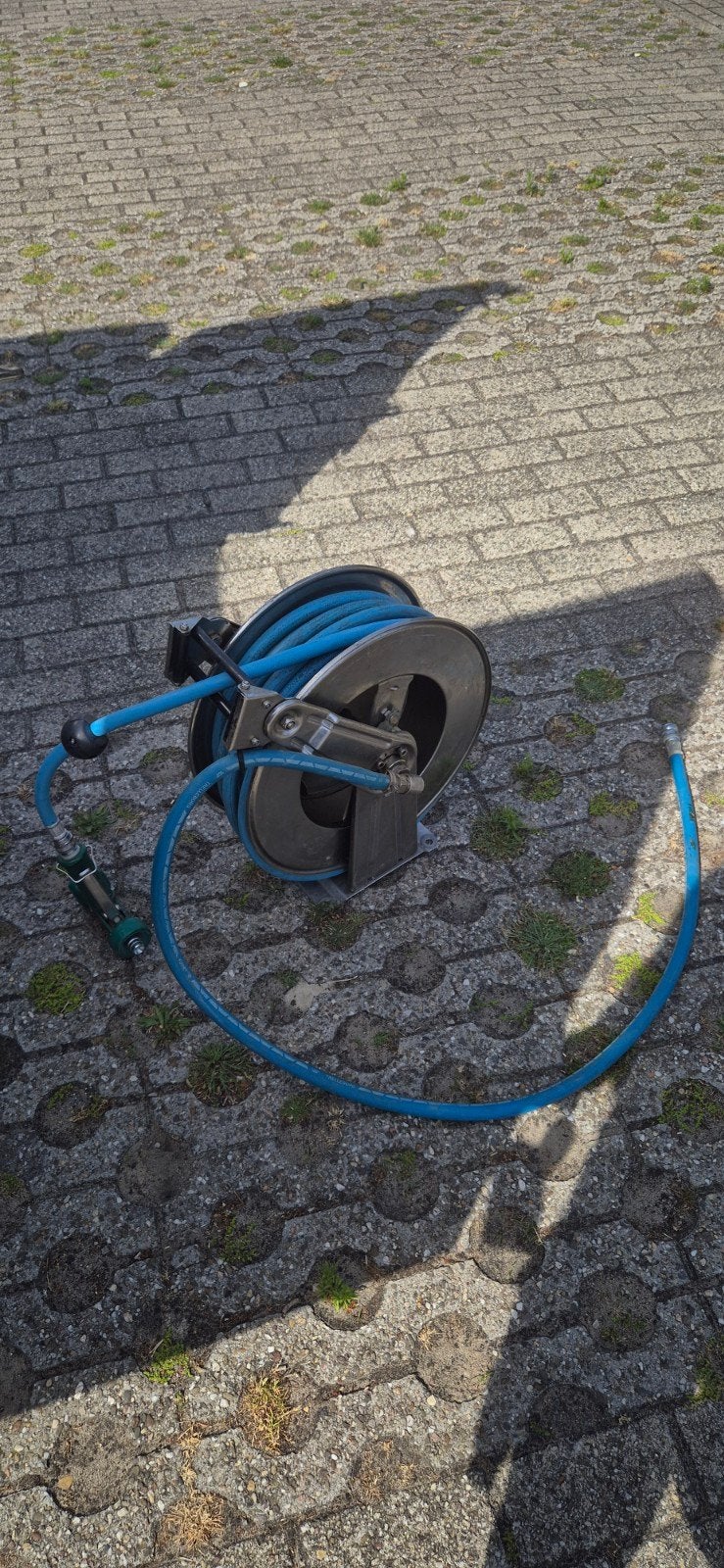 Tuinslanghaspel met slang - Gebruikt, Ophalen of Verzenden, Gebruikt, Tuinslang