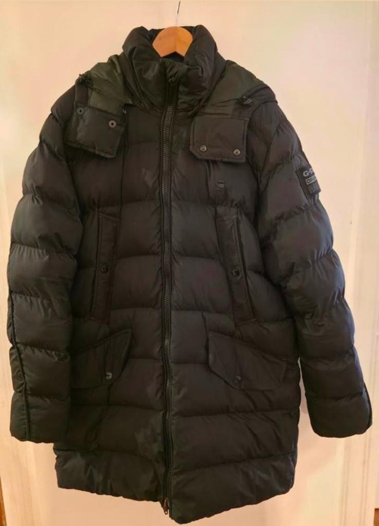G-Star RAW Lange Zwarte Winterjas - Maat XXL, Kleding | Dames, Jassen | Winter, Ophalen, Zwart, Maat 46/48 (XL) of groter, Zo goed als nieuw