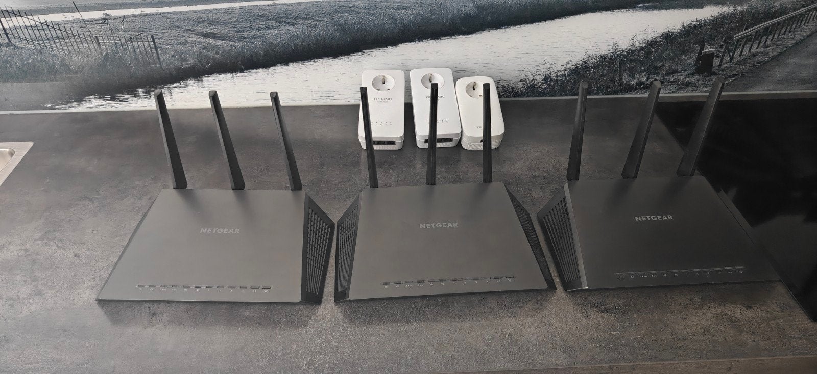 3x NETGEAR Nighthawk R7000 AC1900 Smart WiFi Router, Ophalen of Verzenden, Gebruikt, Router, NETGEAR