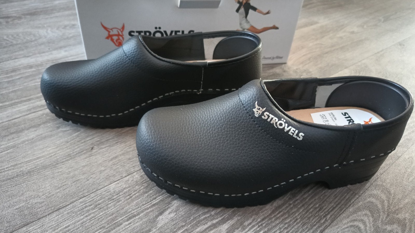 Strövels Klompen Model 304 Zwart - Nieuw, dichte hak, Klompen, Strövels, Zwart, Nieuw