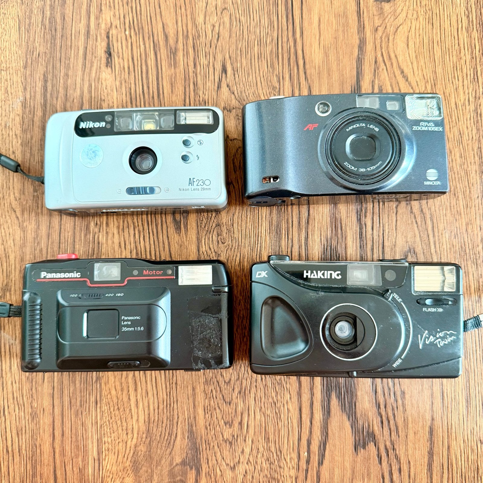 4x 35mm Compact Point & Shoot Film Camera's Nikon, Minolta, Audio, Tv en Foto, Fotocamera's Analoog, Niet werkend, Compact, Overige Merken