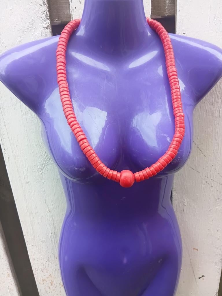 Krobo kralen Ghana gerecycled glas inclusiefketting armband, Ophalen of Verzenden, Nieuw