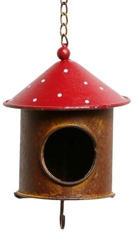 VOGELVOEDER HANGER - VOGELHUISJE - METAAL, Tuin en Terras, Tuinwanddecoratie, Ophalen of Verzenden, Nieuw