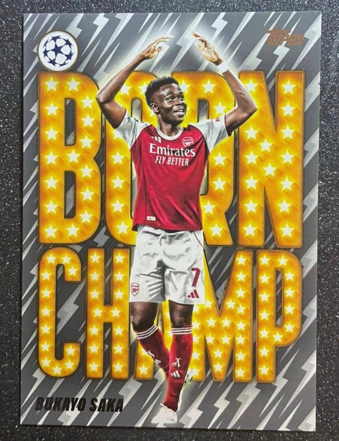 Topps UCC Flagship ‘26    BORN CHAMP    SAKA    ARSENAL FC, Verzenden, Zo goed als nieuw, Plaatje