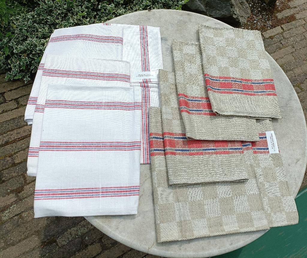 *NIEUWE* Vintage linnen theedoek vaatdoek 50x70 cm (KD1), Ophalen of Verzenden, Nieuw, Overige kleuren, Theedoek of Handdoek
