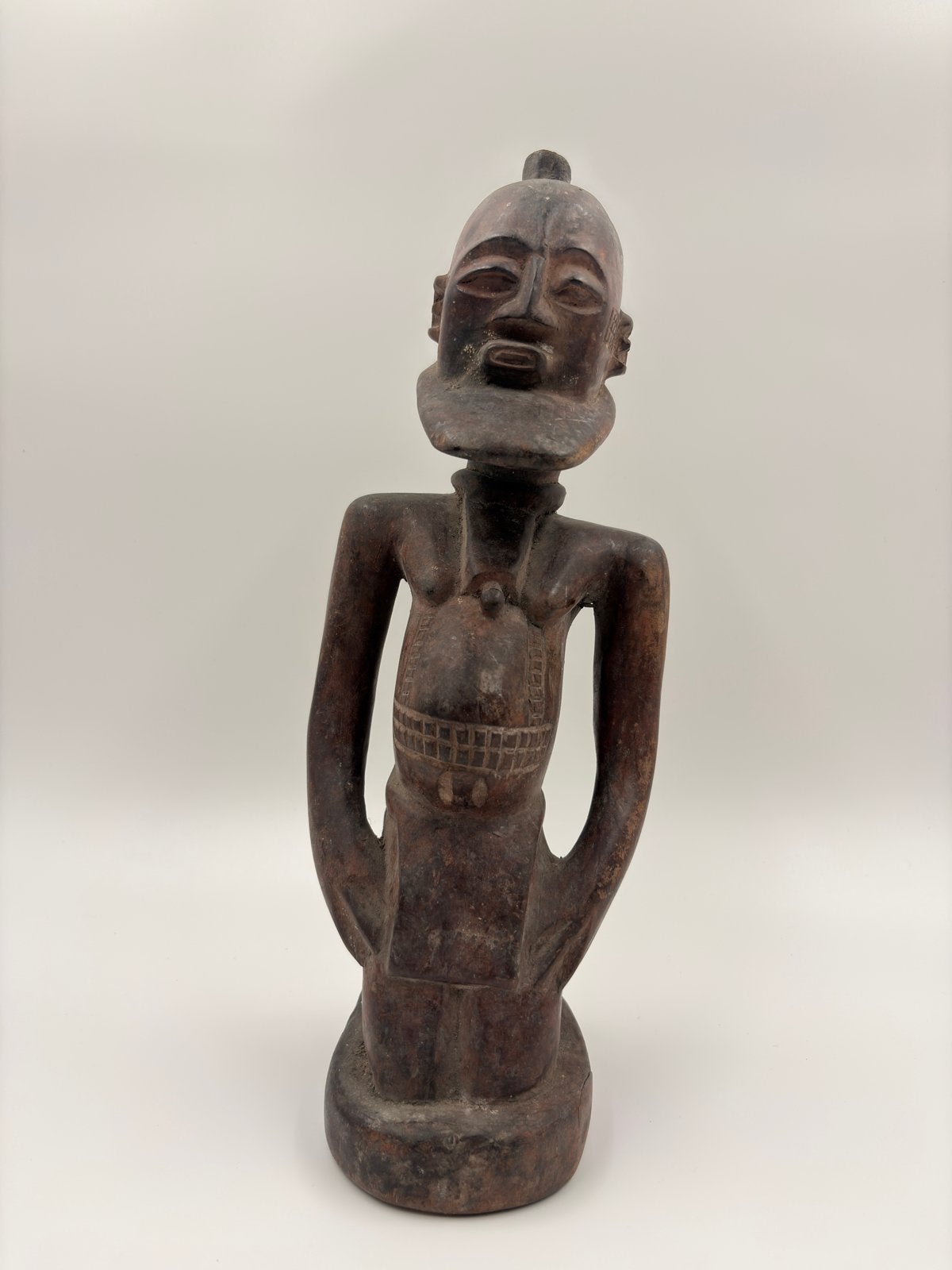 Dogon Hogon Priest Figure - Mali, Antiek en Kunst, Hout, Bruin, Afrika, Ophalen of Verzenden