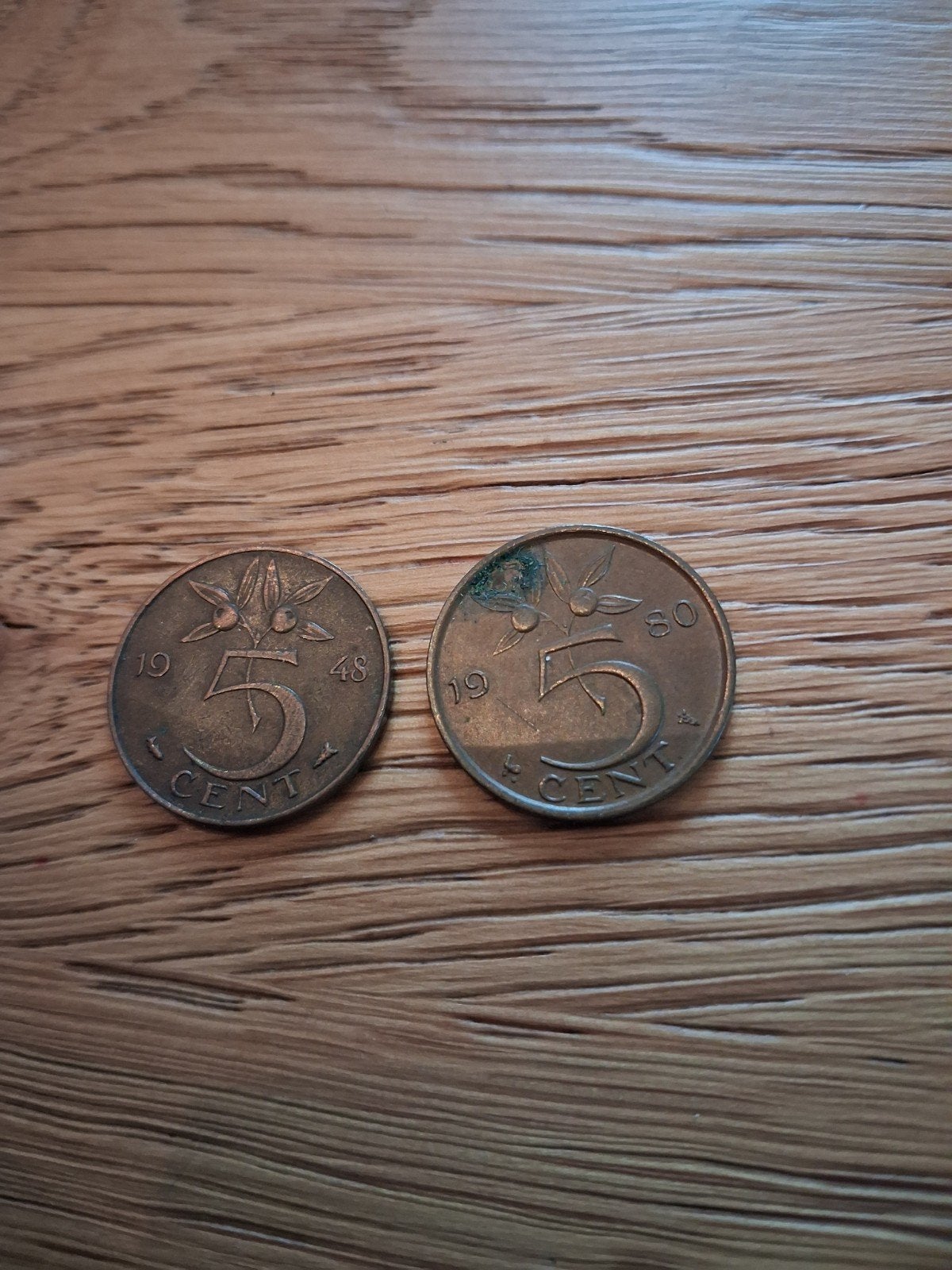 Twee Nederlandse 5 cent munten Koningin Juliana, Ophalen of Verzenden, Koningin Juliana, 5 cent, Setje