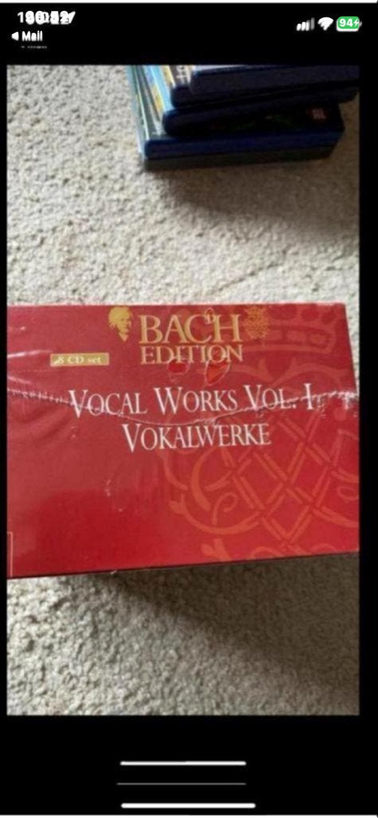Bach Edition - Vocal Works Vol. 1 & 2 - 8 CD Set, Cd's en Dvd's, Cd's | Klassiek, Nieuw in verpakking, Vocaal, Boxset, Barok, Bach