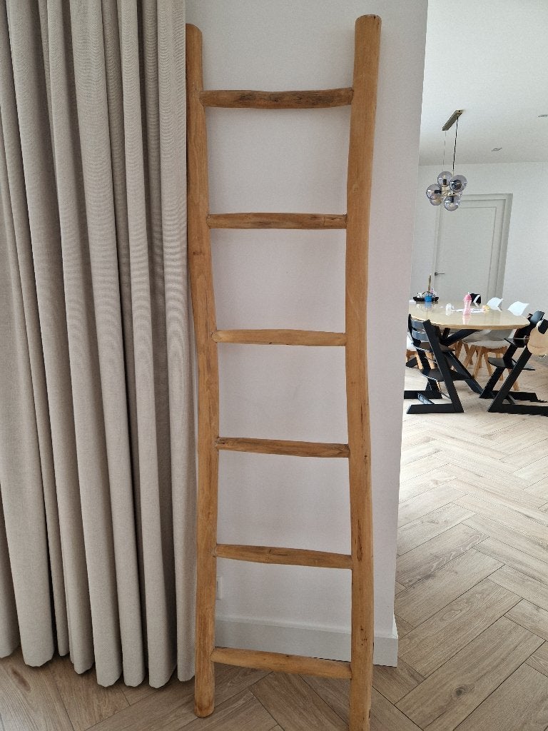Houten decoratie trap, Ophalen, 181 cm, 46 cm, Hout