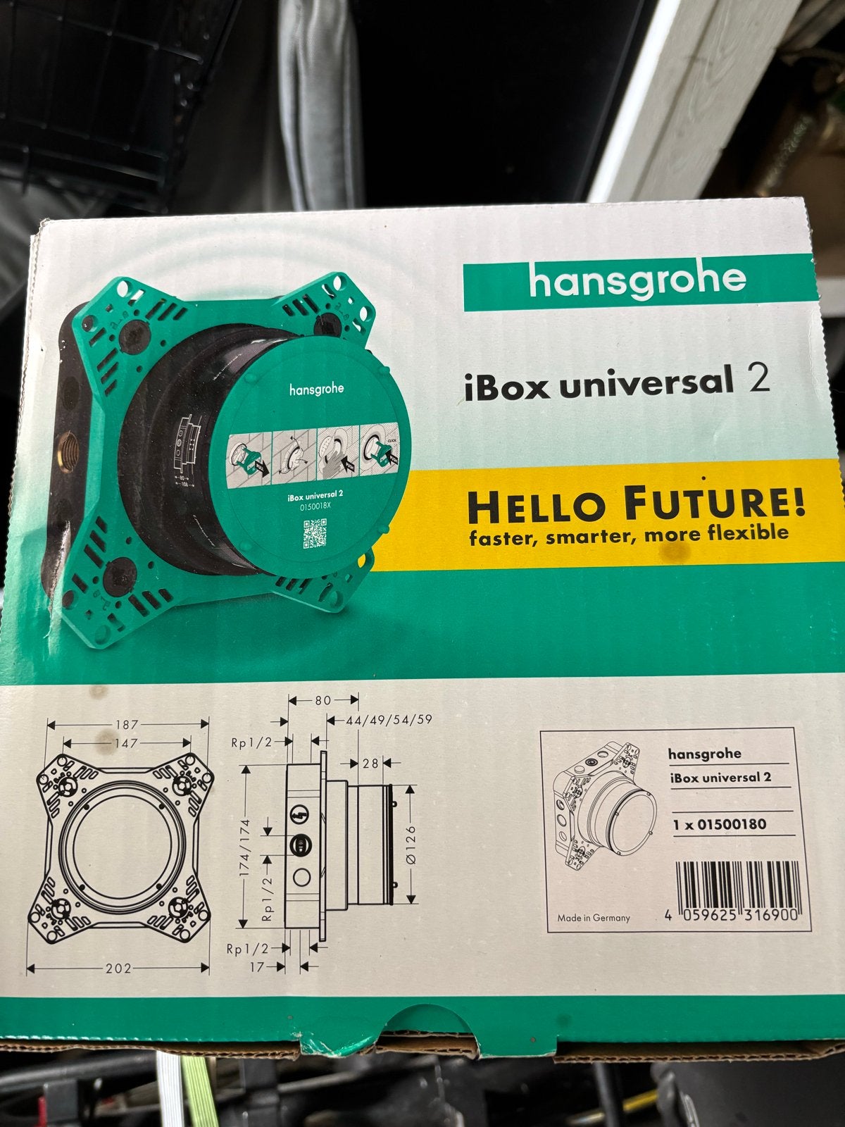Hansgrohe iBox universal 2 inbouwdeel - Nieuw, Ophalen of Verzenden, Nieuw, Chroom, Overige typen