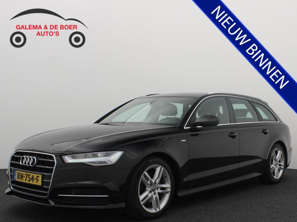 Audi A6 Avant 1.8 TFSI ultra S line Edition AUTOMAAT / TREKH, Auto's, Lichtsensor, Leder en Stof, Zwart, Origineel Nederlands