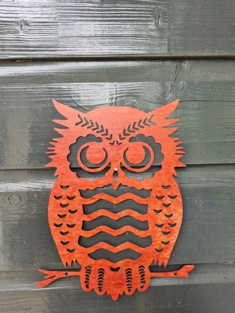 Muurdecoratie Uil metaal, Ophalen of Verzenden, Nieuw