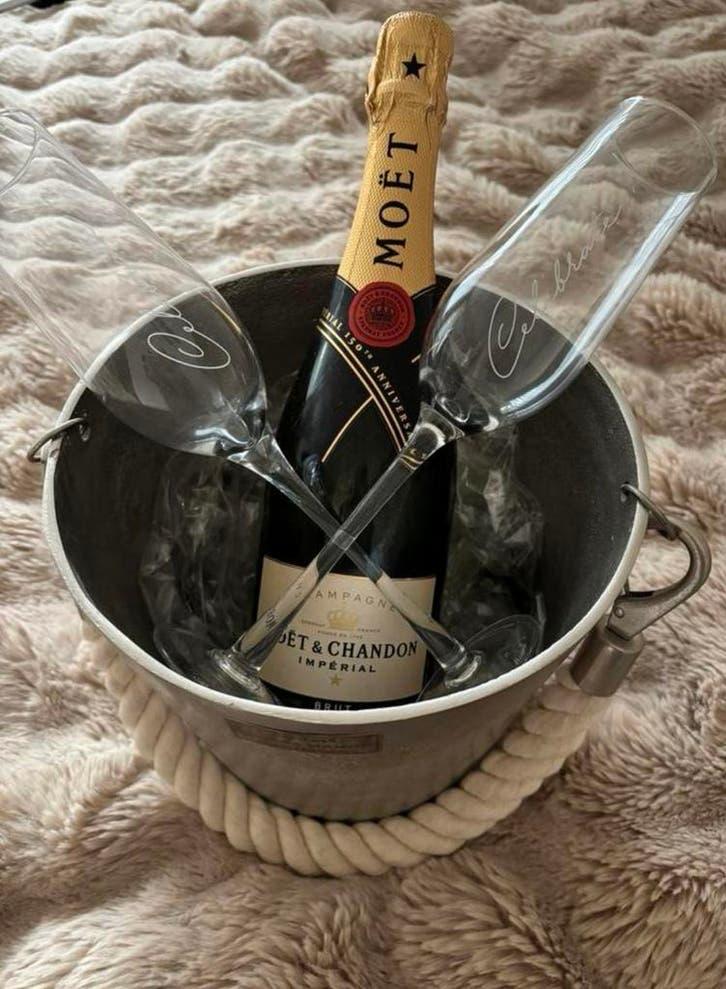 Riviera Maison Champagne Koeler, Ophalen of Verzenden, Metaal, Zilver, Landelijk