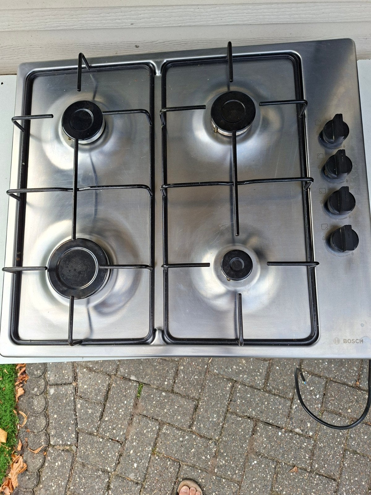 Bosch 4-pits gastoestel inbouw - propaan /butaanmet afslagbe, Gebruikt, Gas, Vrijstaand, 4 kookzones