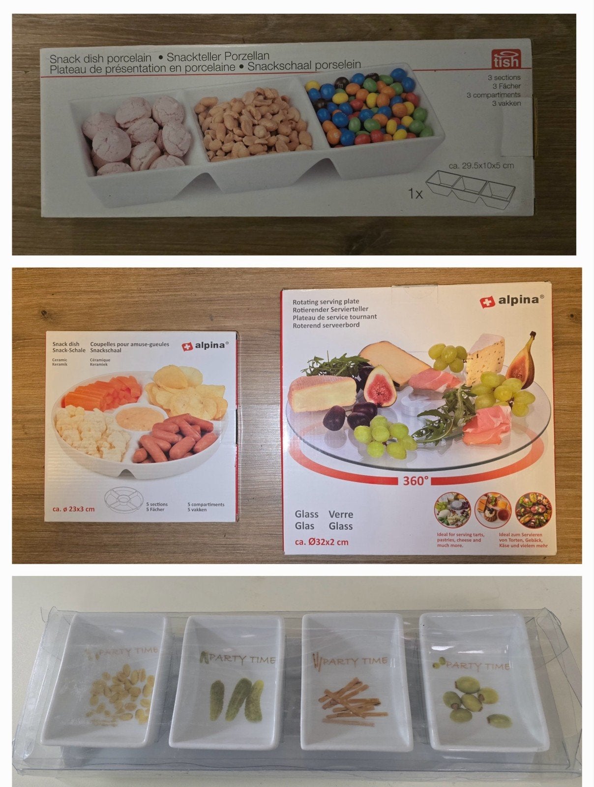 Diverse snack- en serveerschalen, nieuw in verpakking, Overige typen, Nieuw, Ophalen of Verzenden, Steen/keramiek
