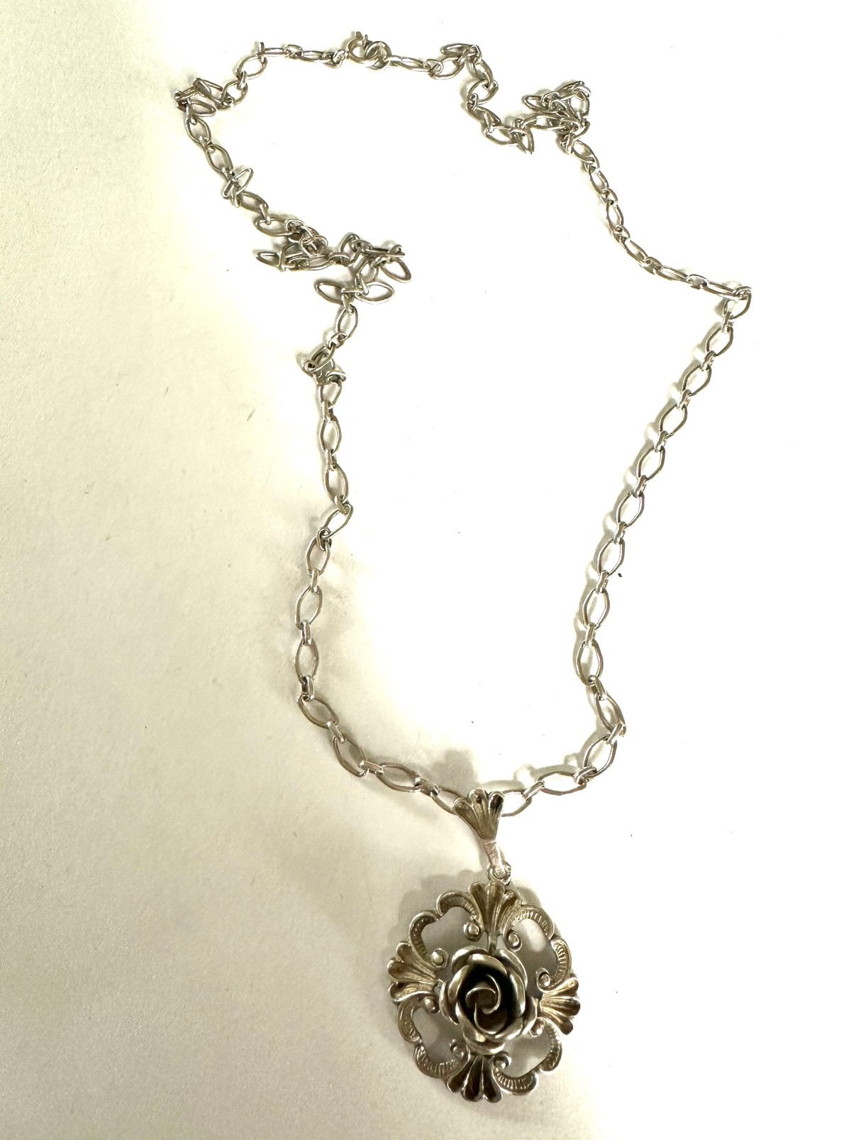 Theodor Klotz Teka zilveren hangeren ketting, Verzenden, Zilver, Ketting
