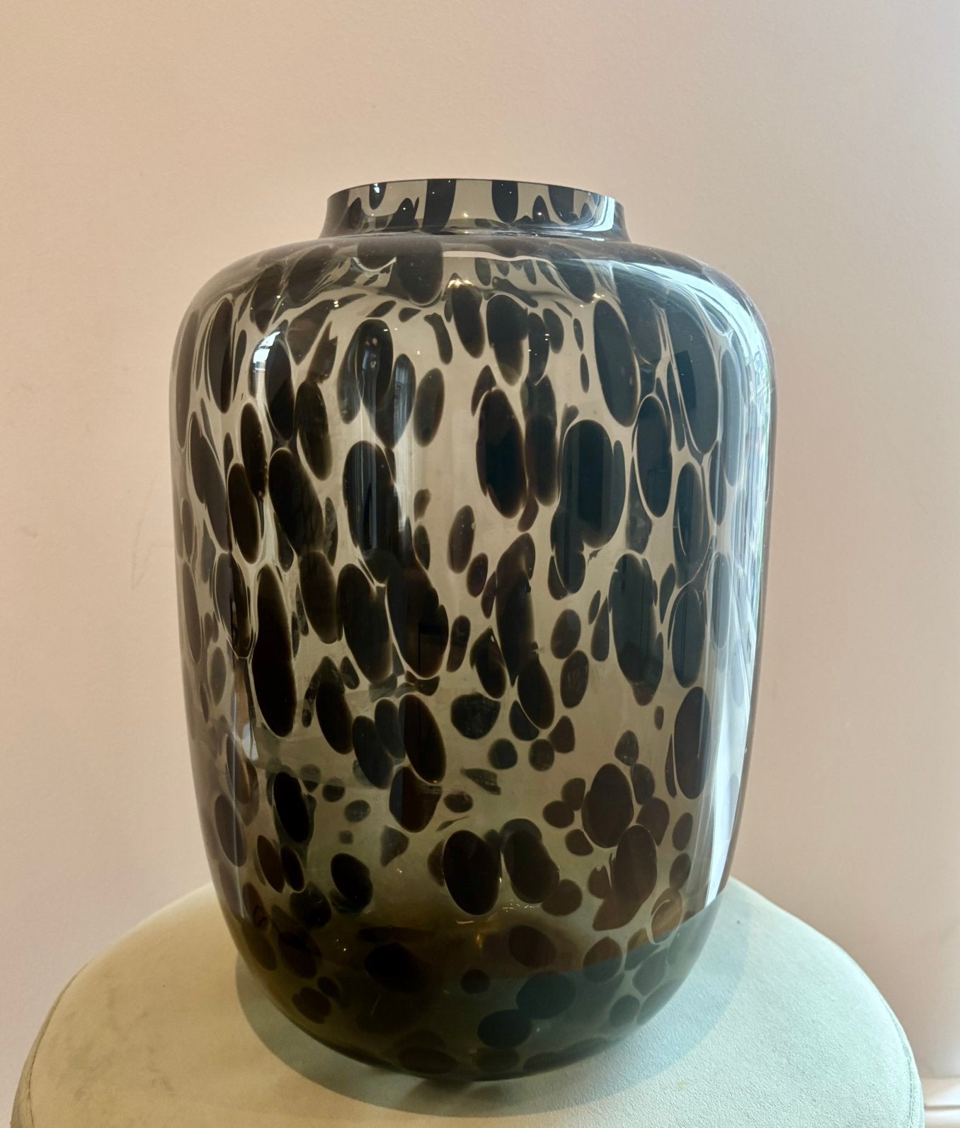Tiger vaas van Pot en Vaas, Huis en Inrichting, Zwart, Ophalen of Verzenden, Minder dan 50 cm, Glas