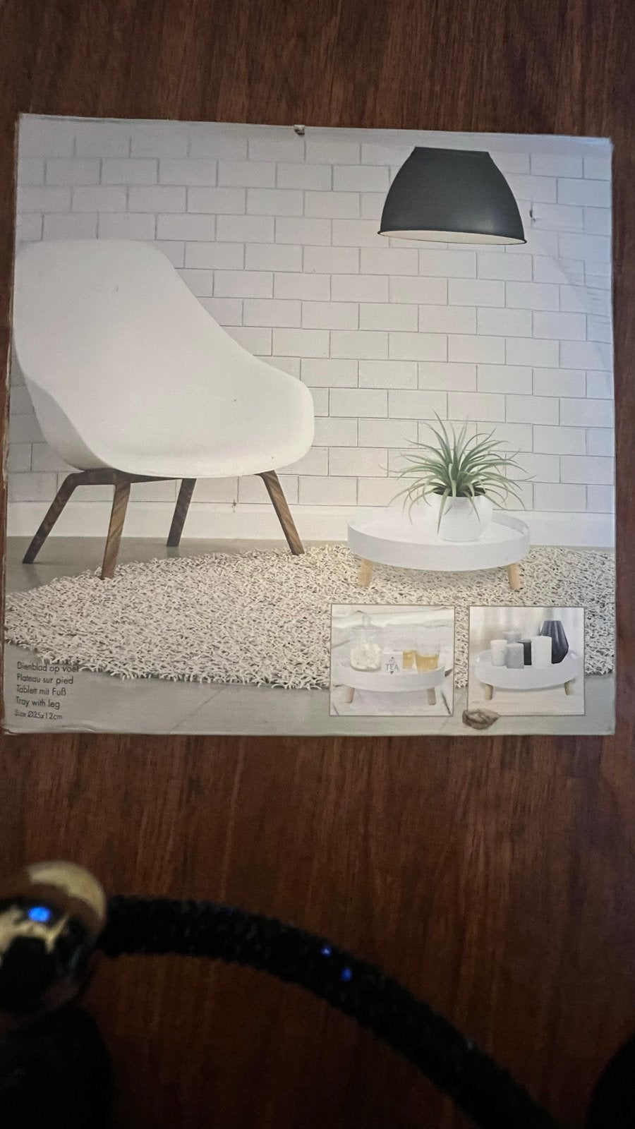 Gusta bijzettafel/dienblad met afneembare poten, Ophalen, Minder dan 45 cm, Minder dan 55 cm, Rond