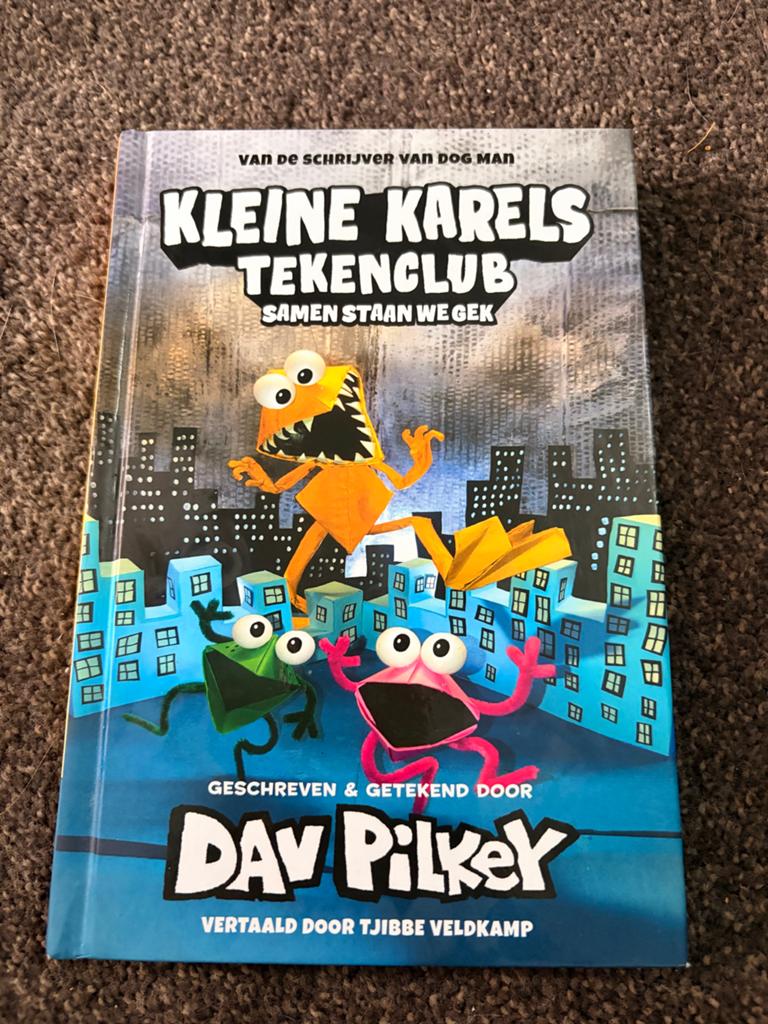 Kleine Karels Tekenclub: Samen Staan We Gek - Dav Pilkey, Ophalen of Verzenden, Zo goed als nieuw
