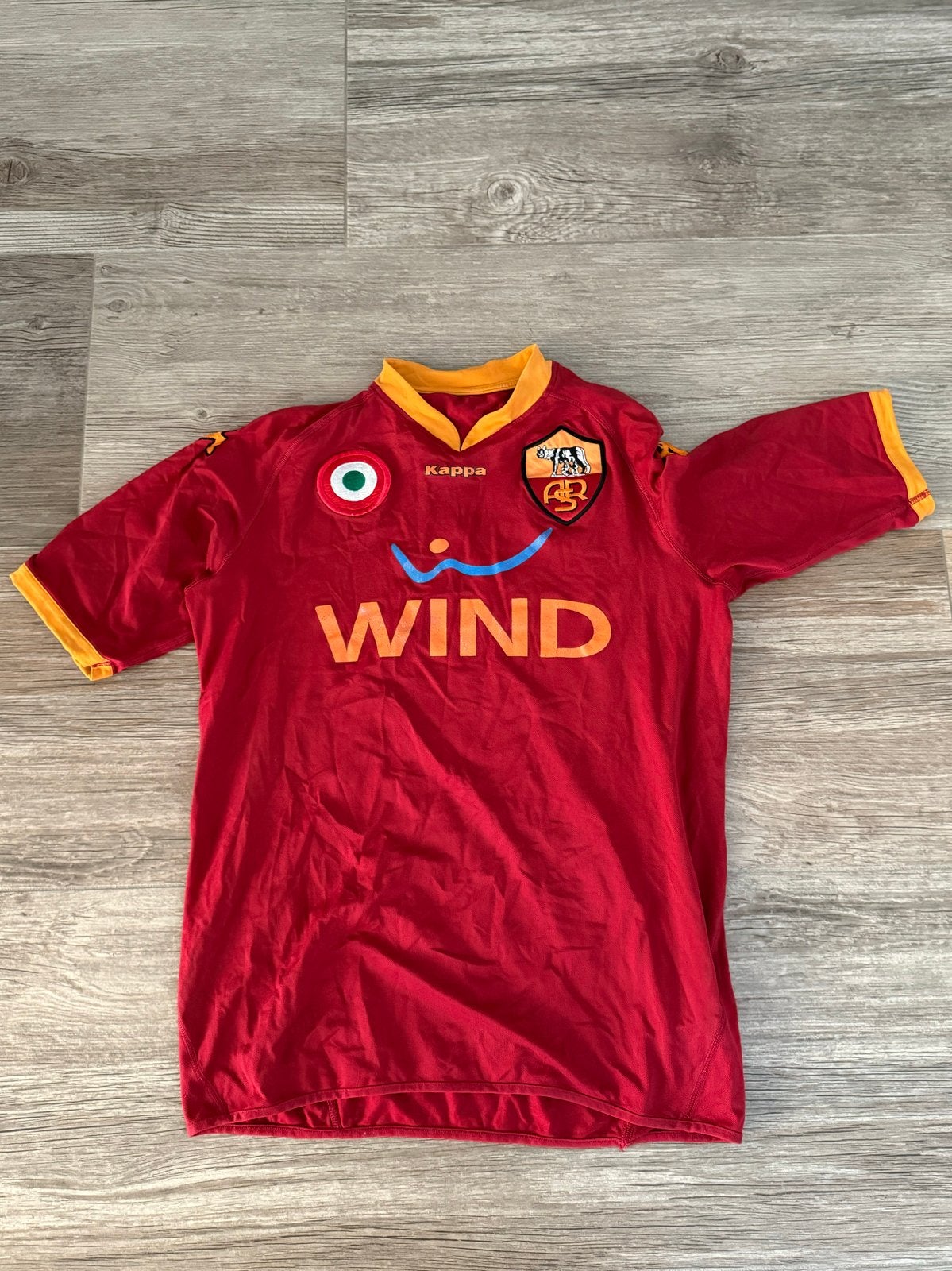 AS Roma Kappa Wind Voetbalshirt Maat XL, Kleding | Dames, Ophalen of Verzenden, Gedragen, Rood, Maat 46/48 (XL) of groter
