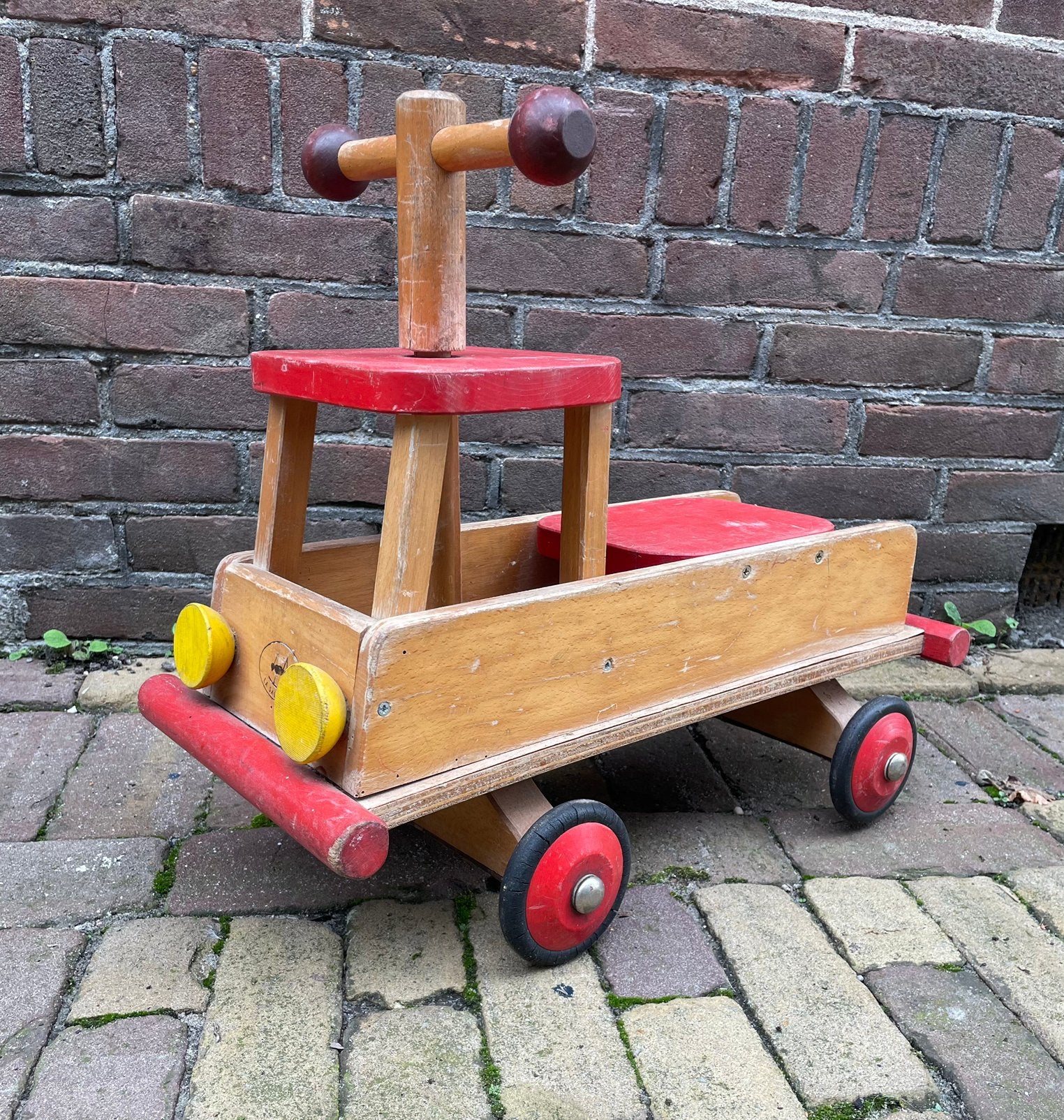 Houten speelgoed auto, Ophalen, Gebruikt, Duwvoertuig