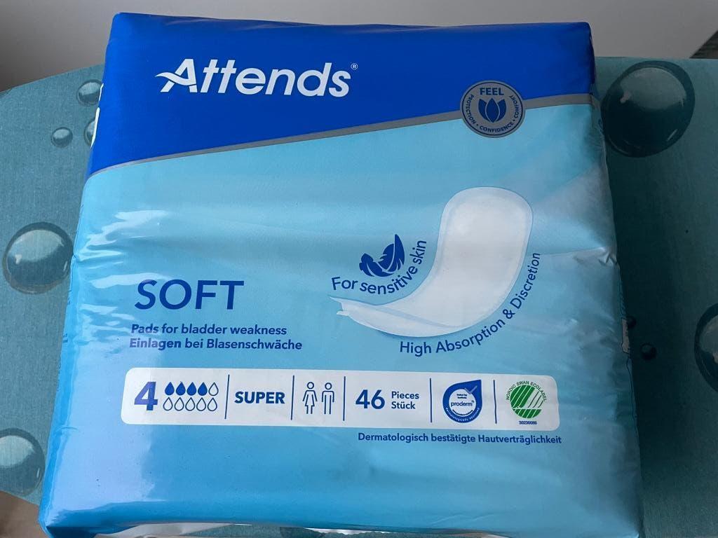 Incontinentie Attends Soft 4 Super inleggers 46st per pak, Diversen, Verpleegmiddelen, Ophalen, Nieuw