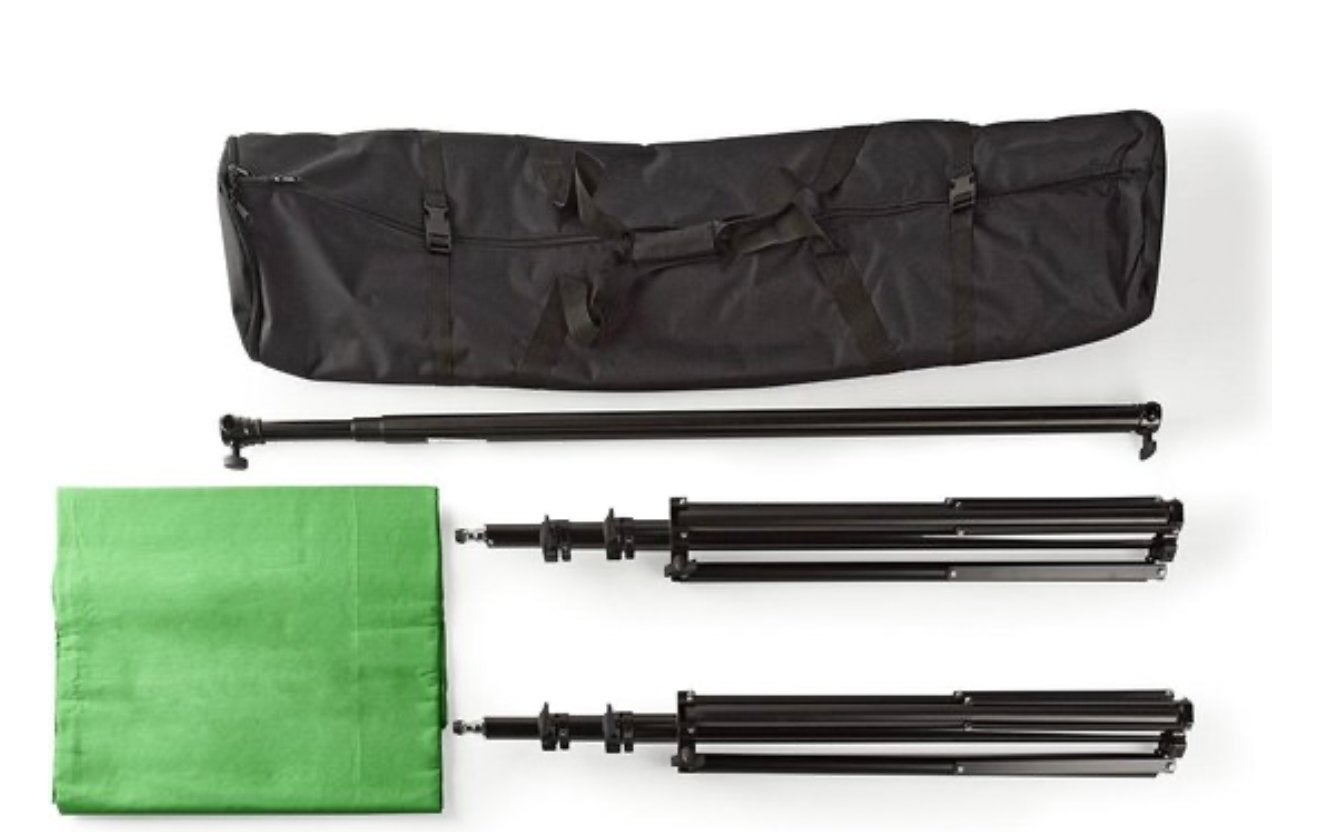 Nieuwe Nedis Green Screen Set - 190x295cm Achtergronddoek, Audio, Tv en Foto, Fotografie | Fotostudio en Toebehoren, Nieuw, Ophalen of Verzenden