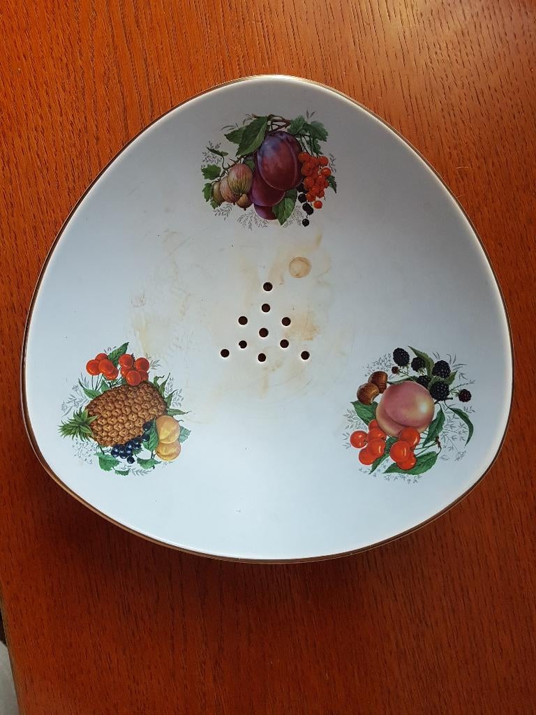 Fruittestje plateel waarschijnlijk Flora Gouda, Ophalen of Verzenden
