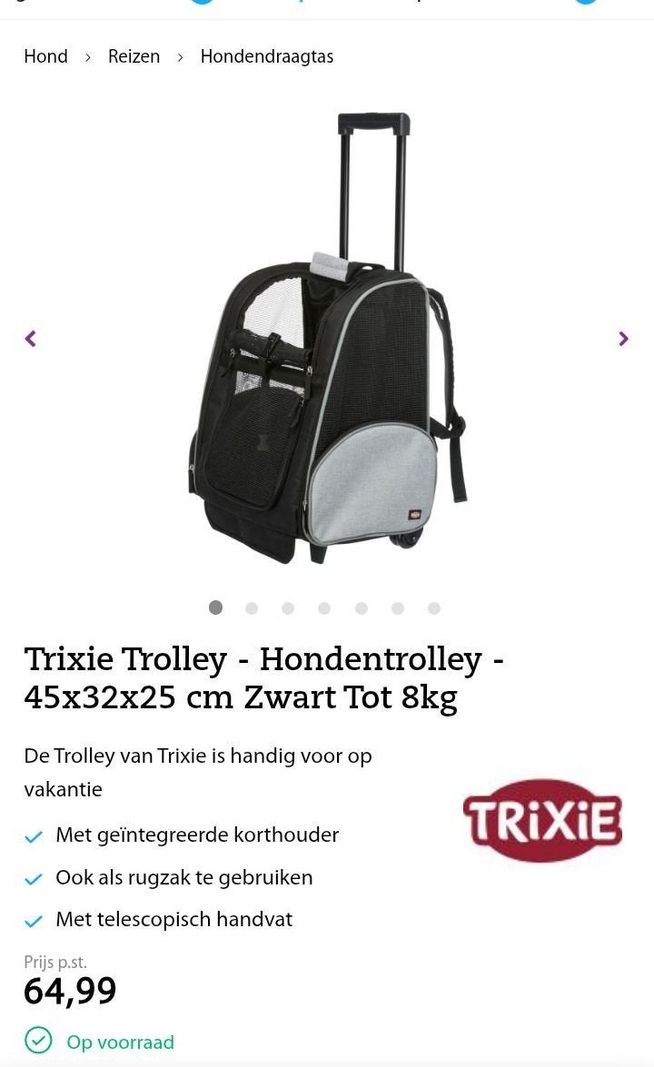 Trixie reis trolley voor de hond, Dieren en Toebehoren, Ophalen, Zo goed als nieuw