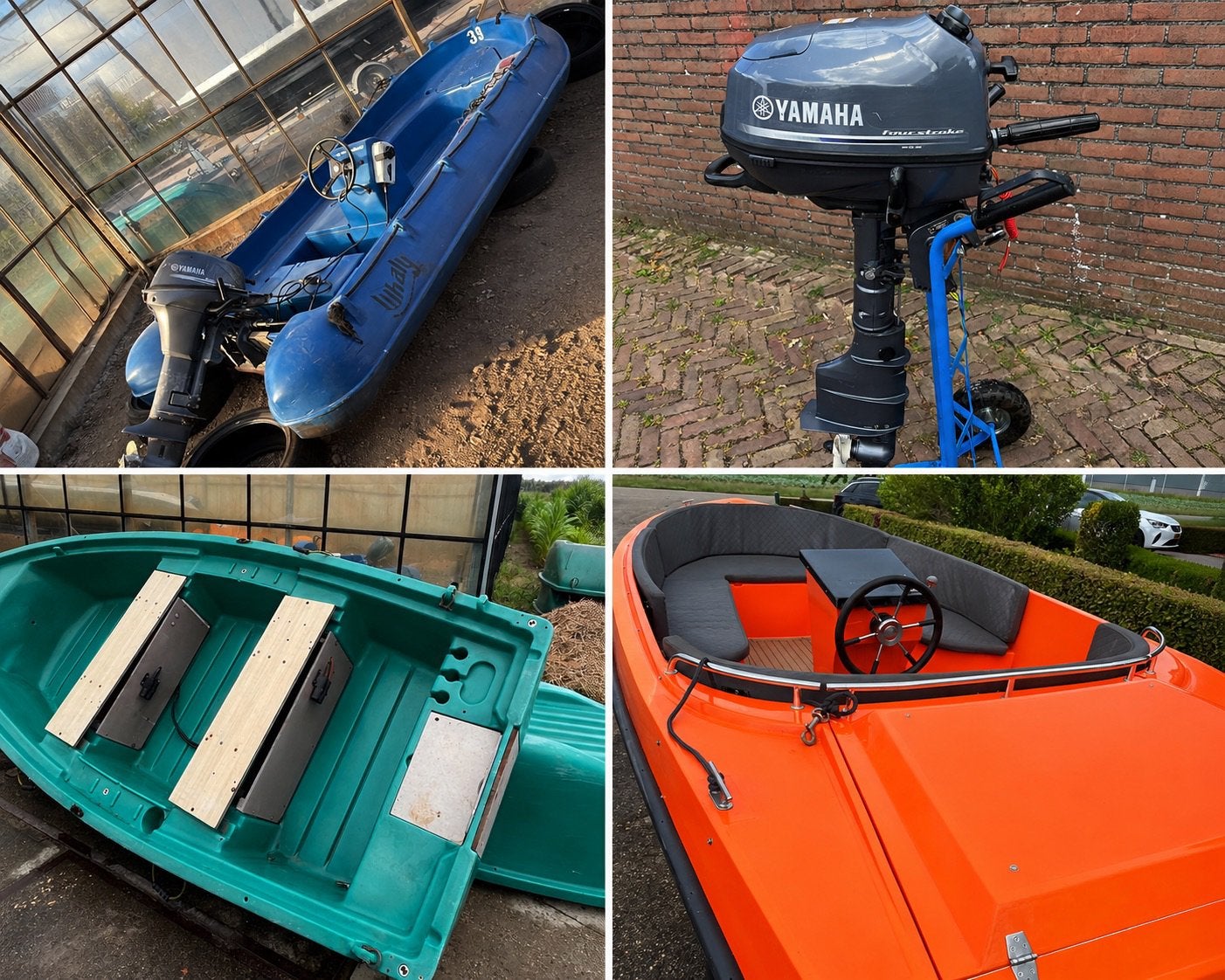 Diverse boten -Sloepen,console,fluister en buitenboordmotor, Watersport en Boten, Ophalen, Zo goed als nieuw, Buitenboordmotor