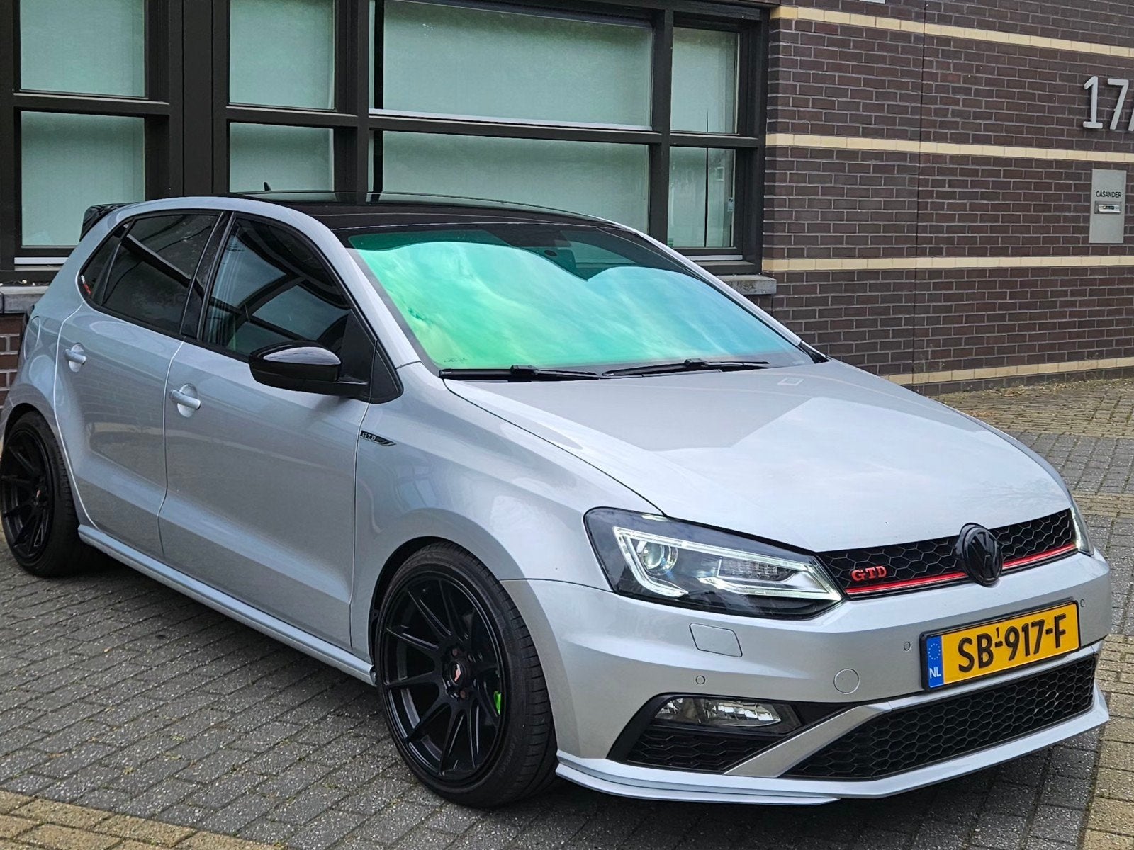 Volkswagen Polo 1.4 TDI BMT 2015 Grijs GTI Pakket. AIRCO NAV, Auto's, Volkswagen, Voorwielaandrijving, 1051 kg, 3 cilinders, 1100 kg
