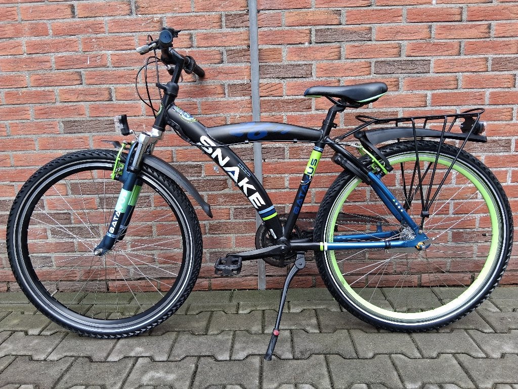 ALS NIEUWE Batavus Snake 26 inch, 43 cm. zwart-lichtgroen, Ophalen, Batavus, Zo goed als nieuw, Terugtraprem