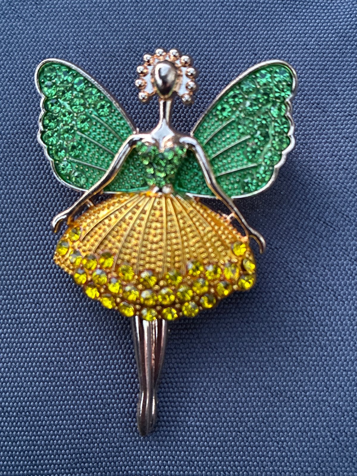 Betoverende Broche Elfje/Ballerina met Glitters, Overige materialen, 4 tot 7 cm, Gebruikt, Ophalen of Verzenden
