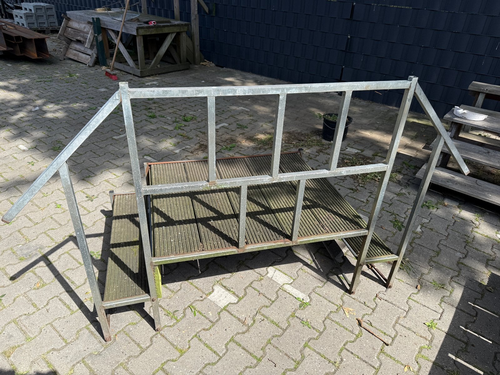 Metalen/houten trapje, Ophalen, Gebruikt