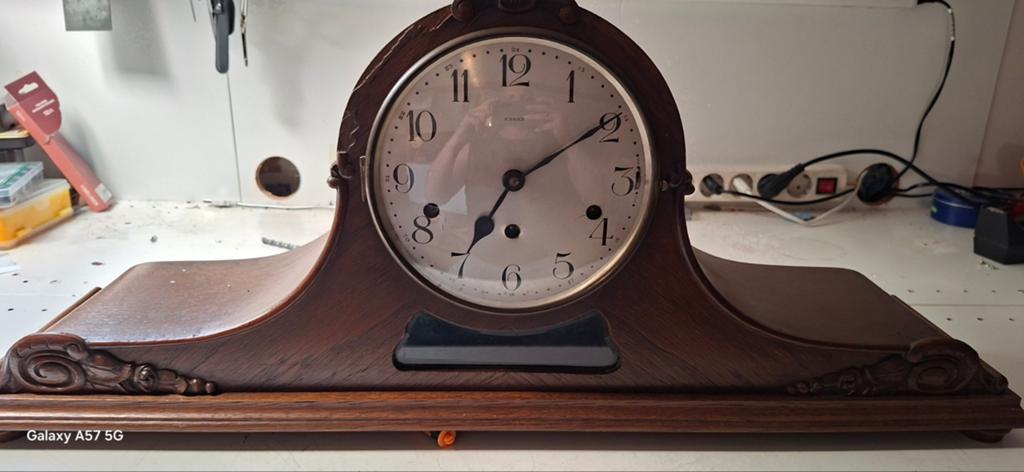 Antieke Kienzle Schouwklok - Made in Wurtemberg, Ophalen